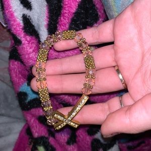 Cute pink cross bracelet